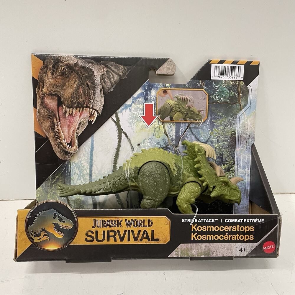New! Jurassic World Survival Kosmoceratops, Strike Attack Mattel Toys 2025